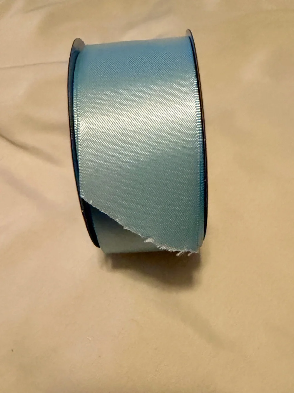 Pastel Blue and Pink Satin Ribbon Spools